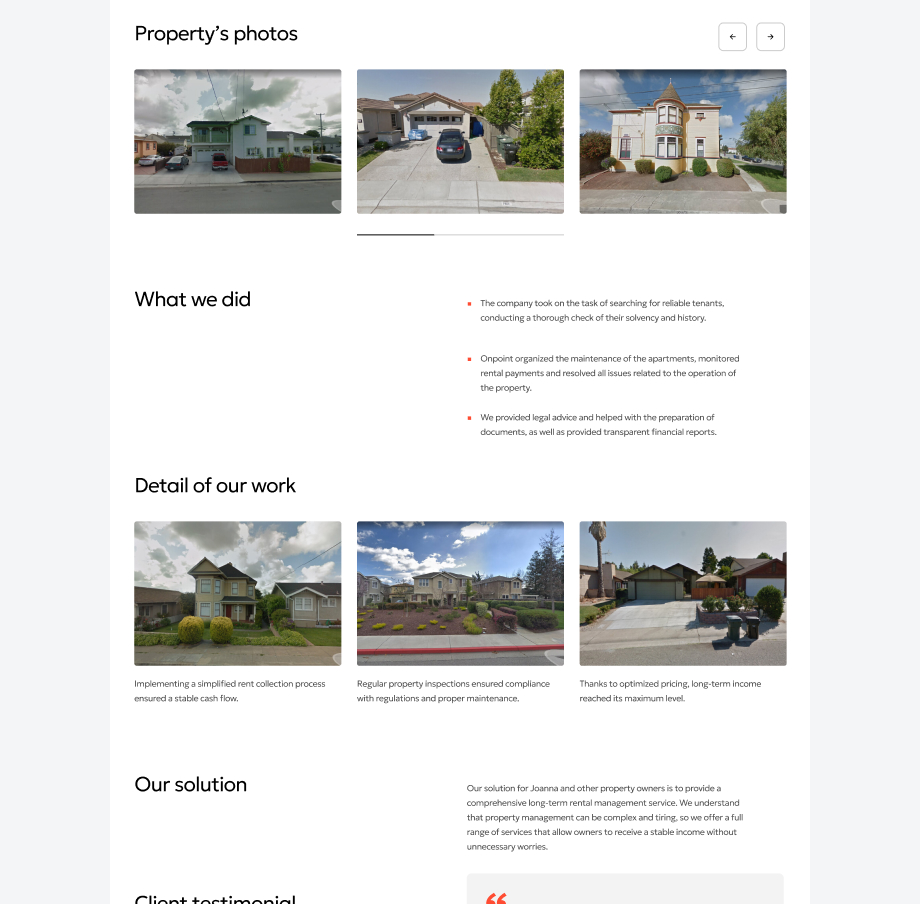 Onpoint Estate — Present